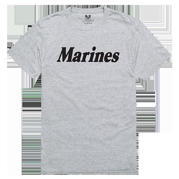 Marines Relaxed Graphic Tee - Heather Grey - Small