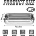 thumbnail image 2 of 3pcs Stainless Steel Breading Tray Set, Metal Food Trays for Marinating & Coating, Oven Safe Stackable, Local Warehouse Fast Shipping, 2 of 5