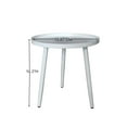 thumbnail image 6 of Scranton 3 Legged Side End Accent Table, 16" Round, White Metal, Modern, 6 of 7