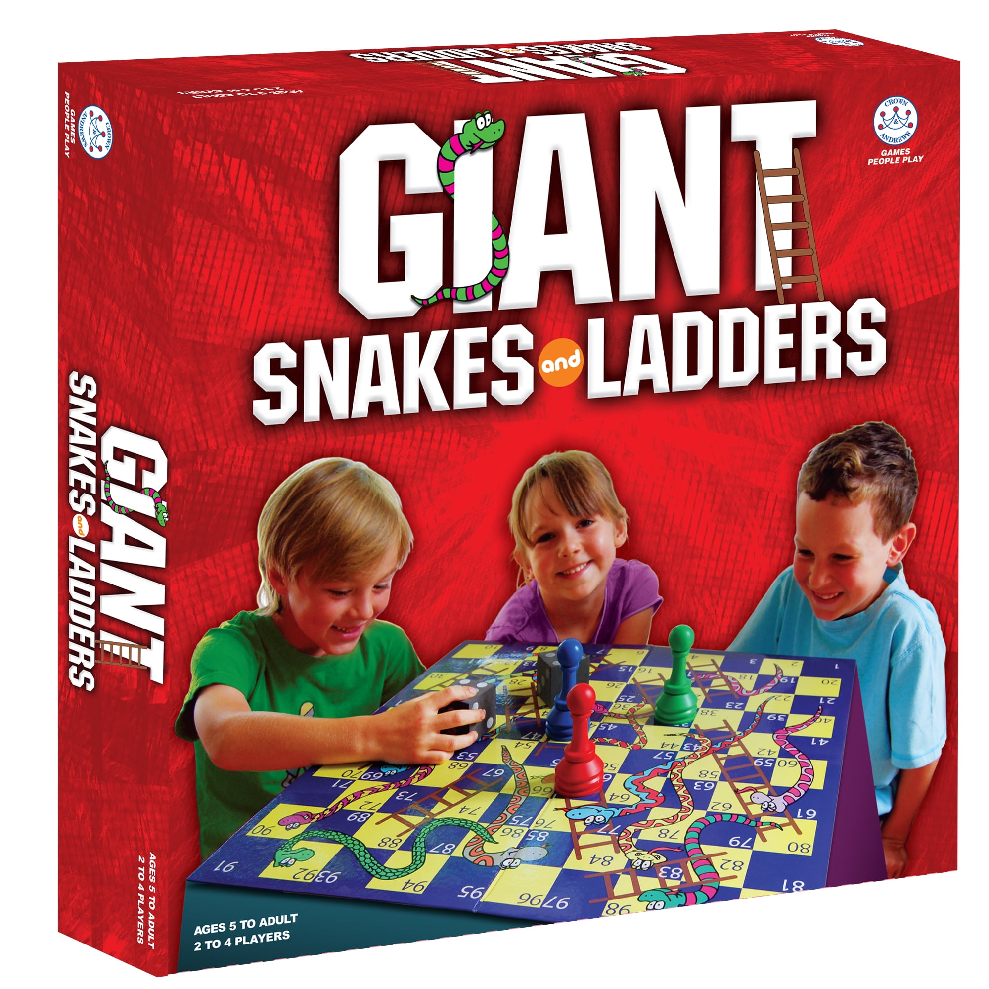 4 Player Pressman Toys Giant Snakes /& Ladders Game 1025-04