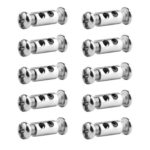 Clips para cable de acero de 1-2 mm de diámetro con tapón de rosca moldeado, brida para cable de acero, manguito para cable, brida para cable, clips para cable - Aluminio, ajustable (10 piezas) LingWen 8390611473044