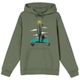thumbnail image 5 of Western Desert Landscape Long Sleeve Olive Adult Hooded Sweatshirt-XXL, 5 of 7
