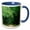Blue/White, variant on 3drose, Usa, South Carolina. Spanish Moss-covered Trees Line a Road., 15oz Two-tone Blue Mug