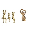 thumbnail image 1 of Figura decorativa de pareja sentada, estatua ornamental, arte moderno, artesanía, regalo de boda, material cerámico, ideal para sala de estar, dormito, 1 of 8