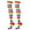 Red, variant on Windfall Colorful Rainbow Striped Socks - Over The Knee Clown Striped Costume Accessories Thigh High Stockings for Men, Women and Kids