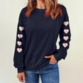 thumbnail image 4 of Ltctricy Womens Valentine's Day Sweatshirts Cute Heart Print Long Sleeve Pullover Tops for Gifts Comfy Fashion Shirts, 4 of 7