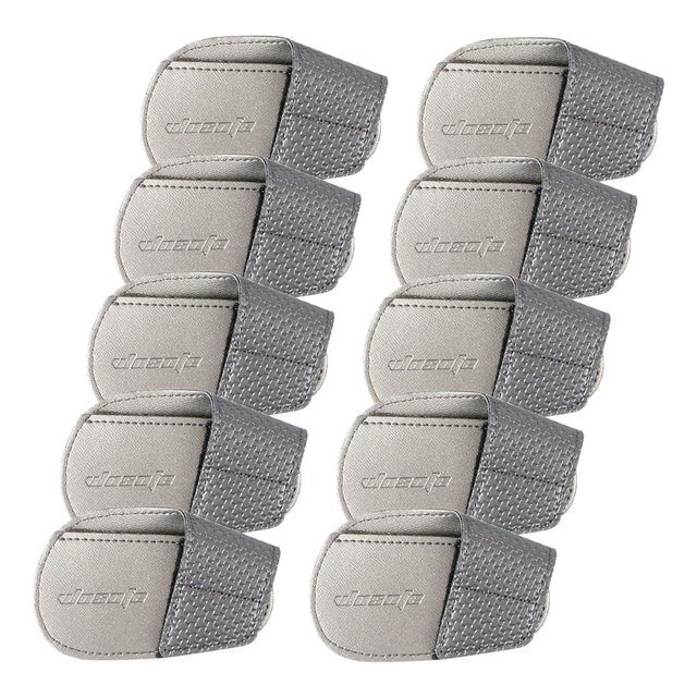 Destyer Golf Head Covers PU Portable Protector Travel Golf Athlete for Training Gray Small 10 Pcs 1Set