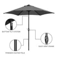 thumbnail image 3 of Ainfox 9ft Patio Umbrella Outdoor Portable Table Market Umbrella with Push Button Tilt/Crank Waterproof UV-proof, Gray, 3 of 8