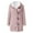 Pink, variant on PINQI Teen Girls Fleece-Lined Parka Coats Open Front Tie Hooded Outwear Kids Fall Winter Thick Warm Long Jackets with Pockets