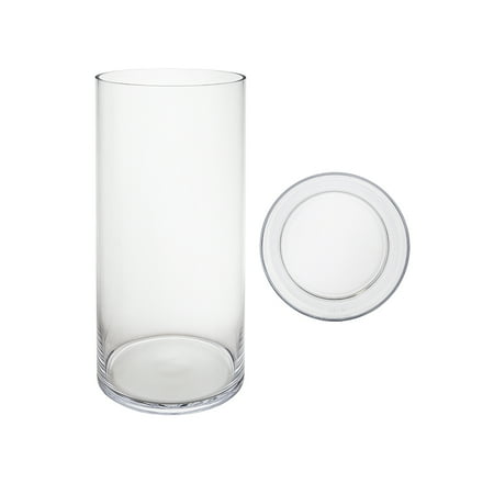 Mega Vases 7 X 16 Cylinder Glass Vase Set Of 1 Clear