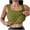 Green, variant on Fnooota Womens Tank Tops with Built in Bras, Slim Fit Square Neck Summer Stretch Workout Tops Black Size S-2XL