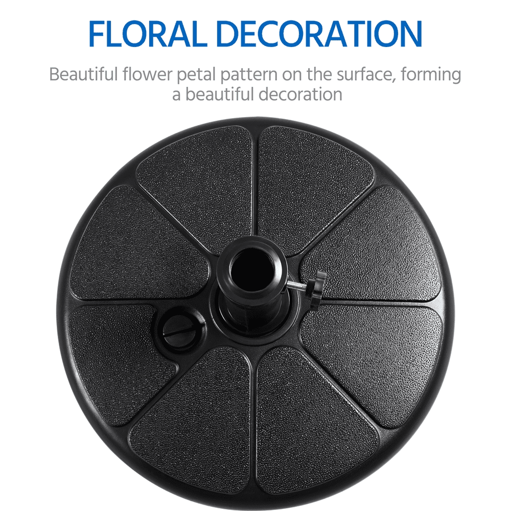 Renwick 22L Outdoor Umbrella Base for Patio, Garden, Beach, Black