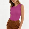 thumbnail image 3 of Jaunzuar Sleeveless Tops for Women Crew Neck Solid Color Wide Strap Tank Tops Summer Trendy Casual Tops, S-2XL, 3 of 6