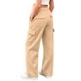 thumbnail image 2 of Busydd Girls Cargo Sweatpants 5-15 Years Solid Color Multi Pocket Casual Pants Comfy Solid Color Elastic Waist Teen Girls Athletic Pants 5-6 Years, 2 of 10