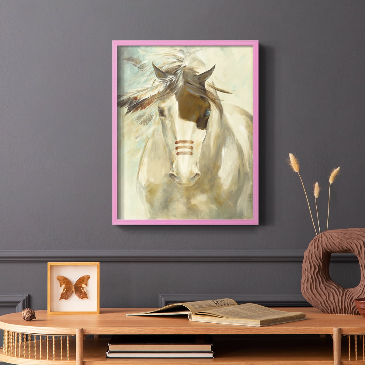 Warrior Framed Print in Pink Solid Wood 11 x 14 Framed Print