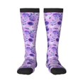thumbnail image 2 of Lsque Violet Printed Crew Socks Men's Women's LightWeight Thin Casual Calf Socks ,Knee High Socks,Cotton Socks, 2 of 9