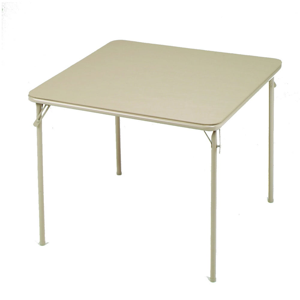 MECO Sudden Comfort 34 x 34 Inch Square Metal Folding Dining Card Table