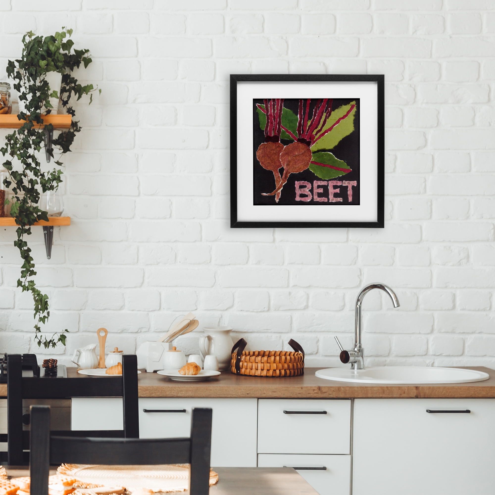 Stupell Industries Beets Root Vegetable Black Framed Print Under Glass, design by Nancy Overton