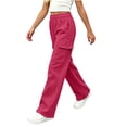 thumbnail image 6 of Plebaso Girls Boys Baggy Sweatpants Elastic Waist Joggers Wide Leg Open Bottom Athletic Cargo Pants for Kids, 6 of 7