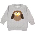 thumbnail image 2 of Inktastic Owl Fat Brown Toddler Sweatshirt, 2 of 4