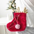 thumbnail image 4 of Bolsas de Regalo para Medias Navideñas, de Poliéster Rojo, para Adornos Navideños, Decoración Navideña, Bolsa de Gran Capacidad, Duradera, de Tela Suave, para El Hogar, La Chimenea, Fiestas, Uso Esco, 4 of 6