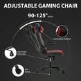 thumbnail image 4 of CL.HPAHKL Red Gaming Chair, Ergonomic Computer Chair Gaming High Back PU Leather Gamer Chair with Lumbar Support, Height Adjustable Video Game Chair for Adults, 4 of 7