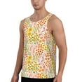 thumbnail image 2 of Uemuo wild meadow flowers Pattern Men's Muscle Shirts Sleeveless Dry Fit Gym Workout Tank Top Lightweight Sports Tank Top Beach Tank Top, Loose-fit Sleeveless Shirt-4X-Large, 2 of 7