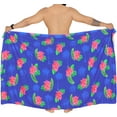 thumbnail image 5 of HAPPY BAY Men's Pareo Swim Trunk Surfing Sarong Long Beach Wrap One Size Royal, Hibiscus Palm Summer Vacation Aloha, 5 of 5