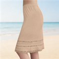 thumbnail image 3 of Half Slips for Women Elastic Waist Lace Hem Knee Length Underskirt Dress Extender, 3 of 6