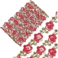 thumbnail image 2 of 5 Yard Sunflower Flower lace Trim Ribbon Embroidery Red DIY Lace Floral Applique Sewing Craft, 2 of 8
