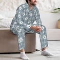 thumbnail image 7 of Naloa bead tree winter Men’s Pajamas Set - Long Sleeve Button Down Sleep Shirt and Pajama Bottoms Sleepwear Set-X-Large, 7 of 7