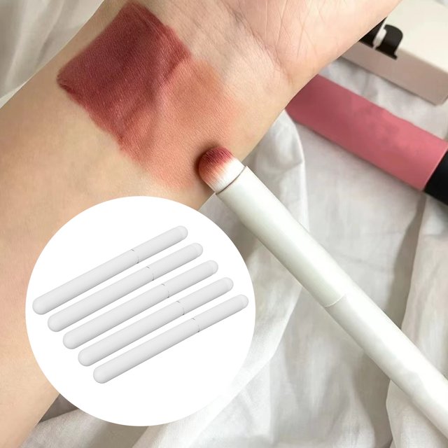 5 brochas para labios fibra artificial cómoda de cabeza redonda brocha para maquillaje de sombra de ojos juego de herramientas de maquillaje para lápiz labial ANGGREK Otros