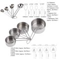 thumbnail image 4 of 8Pcs/Set Stainless Steel Measuring Cup Spoon with Scales Kitchen Cooking Baking SuppliesSilver, 4 of 5