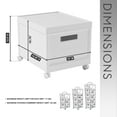 thumbnail image 4 of Miekor Furniture Set of 2 Collapsible Stackable Rolling File Boxes with Lids and 10 Hanging Files, Portable Plastic Storage Organizer or File Cabinet with wheels for Home or Office 39539, 4 of 12