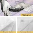 thumbnail image 4 of No Hook Shower Curtains with Snap-in Liner Set, Purple White Birds Waterproof Hotel Style Bathroom Shower Curtain, Vintage Animals Farmhouse Retro Art Breathable Mesh Top Bath Curtains 72''x78'', 4 of 9