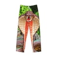 thumbnail image 6 of Uemuo Cobra Snake Pattern Men's Wide Leg Palazzo Lounge Pants with Pockets Light Weight Loose Comfy Casual Pajama Pants-Small, 6 of 9