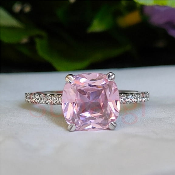 Natural Pink Sapphire Ring, 925 Sterling Silver Ring, Gift for Her, Gemstone Ring, Birthstone Rings for Women, Gift For Her