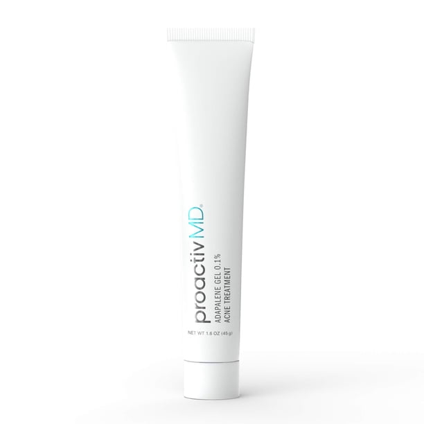ProactivMD Adapalene Gel Tratamiento para el acné - Retinoides de fuerza recetados para acné facial y corporal .1% solución 1.6 oz sin perfume