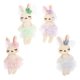thumbnail image 1 of Rabbit Plush Toy Small Bunny Doll for Kid Playing 4Pcs Assorted Color, 1 of 4