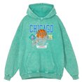 thumbnail image 3 of Sudadera con capucha de gran tamaño para hombre, estilo informal, 100 % algodón, con el equipo de baloncesto de Chicago 76, con lavado desgastado y vintage, 3 of 5