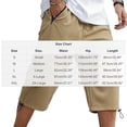 thumbnail image 2 of Axiiglly Cargo Shorts for Men Drawstring Elastic Waist Zipper Pockets Below Knee Twill Chino Hiking Shorts, S-2XL, 2 of 5