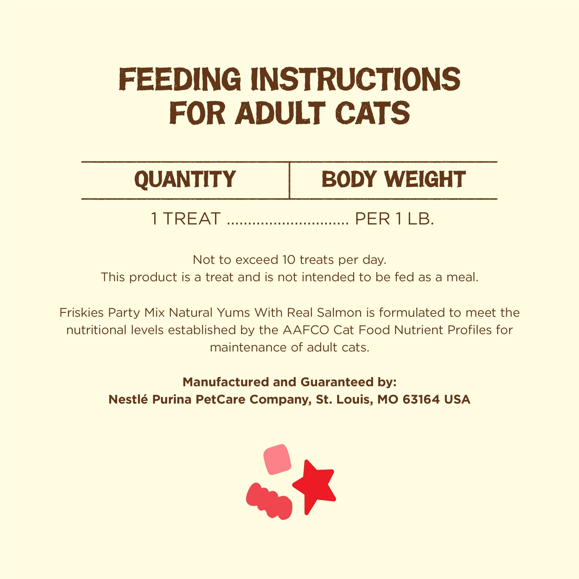 Purina Friskies Party Mix Natural Yums Cat Treats, Salmon, (6) 6 oz Bags