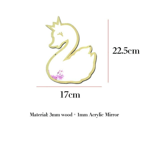 EGNMCR Room Decor Home Decor Nordic Wood Acrylic Mirror Wall Camera Props Wall Decoration A Acrylic Mirror