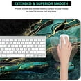 thumbnail image 4 of Keyboard Mouse Pad Set, Extended Mouse Pad+Keyboard Wrist Rest Support, Memory Foam Ergonomic Easy Typing, 3Pcs (35.4×15.7 in) Desk Pad Set for Home Office Study Game - Malachite Marble, 4 of 7