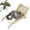 White Plush, variant on Beach Chair Cat Hammock, Elevated Cat Beds for Indoor Cats, Original Cozy Lounger with Sisal Scratcher and Toy Ball