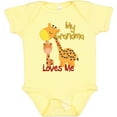 thumbnail image 3 of Inktastic My Grandma Loves Me Giraffe Boys or Girls Baby Bodysuit, 3 of 5