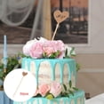 thumbnail image 6 of 50x Kraft Paper Cupcake Topper, Heart Cupcake Picks, Rustic Cake Topper Birthday Cake Decoration for Wedding Engagement Birthday Party Decor I Do, 6 of 9