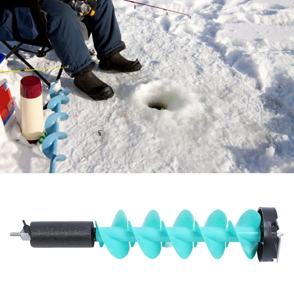 Electric Drill Auger, 2 Steel Blades 28 inch Long Ice Drill Auger  for Winter Fishing