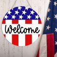thumbnail image 2 of 5Colgante de madera Día de la independencia americana Garden Gate Fence Party Holiday Carnival, 2 of 5