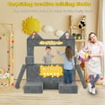 thumbnail image 4 of Kids Couch Sofa 12PCS, Convertible Toddler Couch, Modular Kids Play Couch, Floor Sectional Couch, Kids Buildable Couch for Playing, Reading, Sleeping, DIY Creativing Playroom Furniture, Grey, 4 of 9